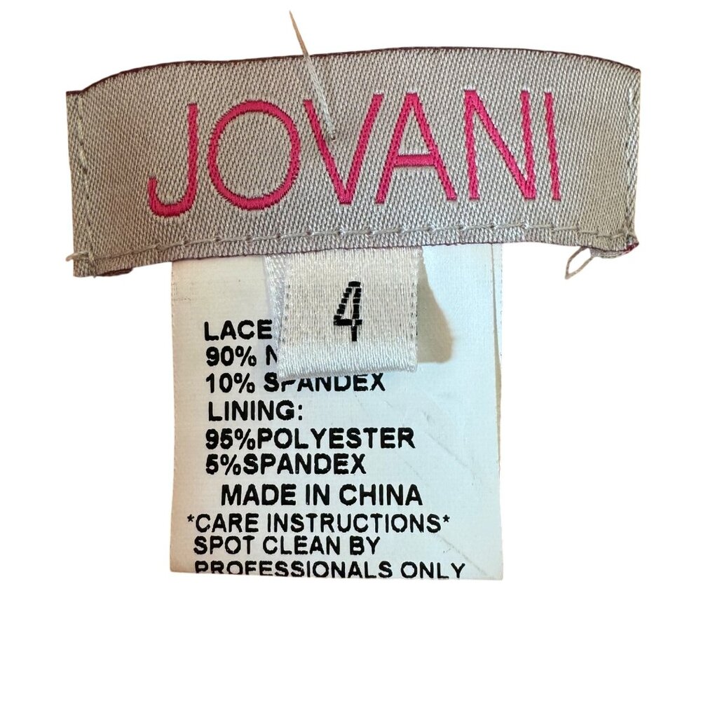 Jovani Lace Mermaid V-Neck Maxi Gown Lilac Size 4 NWT Style 42784 - Picture 5 of 6